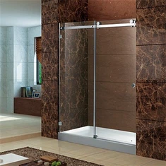 Badkamer glazen deur met handvat