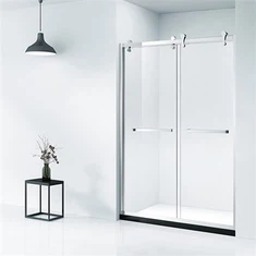 Dubbele glijdende badkamer glazen deur