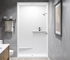 Douche omringende muren Panelen